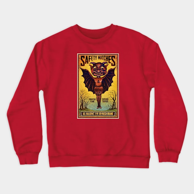 Devilish Brand Matches Crewneck Sweatshirt by ChetArt